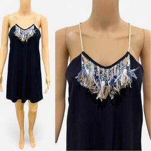 Buckley K Chloe navy raceback mini dress 0